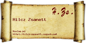Hilcz Zsanett névjegykártya